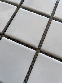 White Matt Square Mosaic