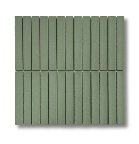 Japanese Unglazed Green Finger Mosaic