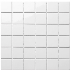 White Matt Square Mosaic