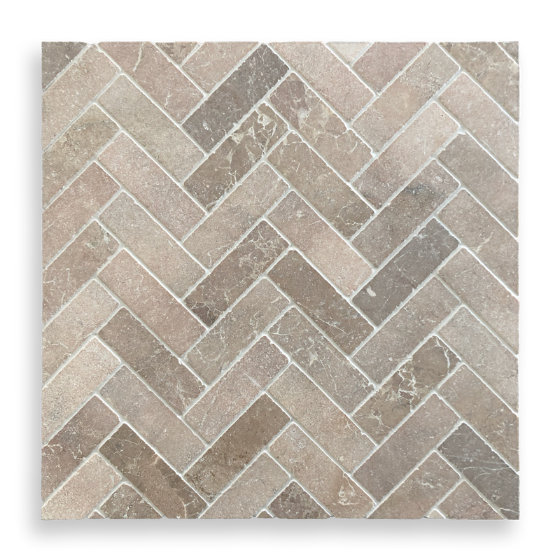 Herringbone Rosa Murcia Mosaic