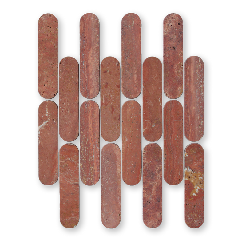 Tictax Rosa Travertine Mosaic (INDENT COLOUR)
