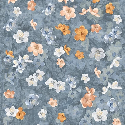 Homey Bloom Blue Porcelain Tile