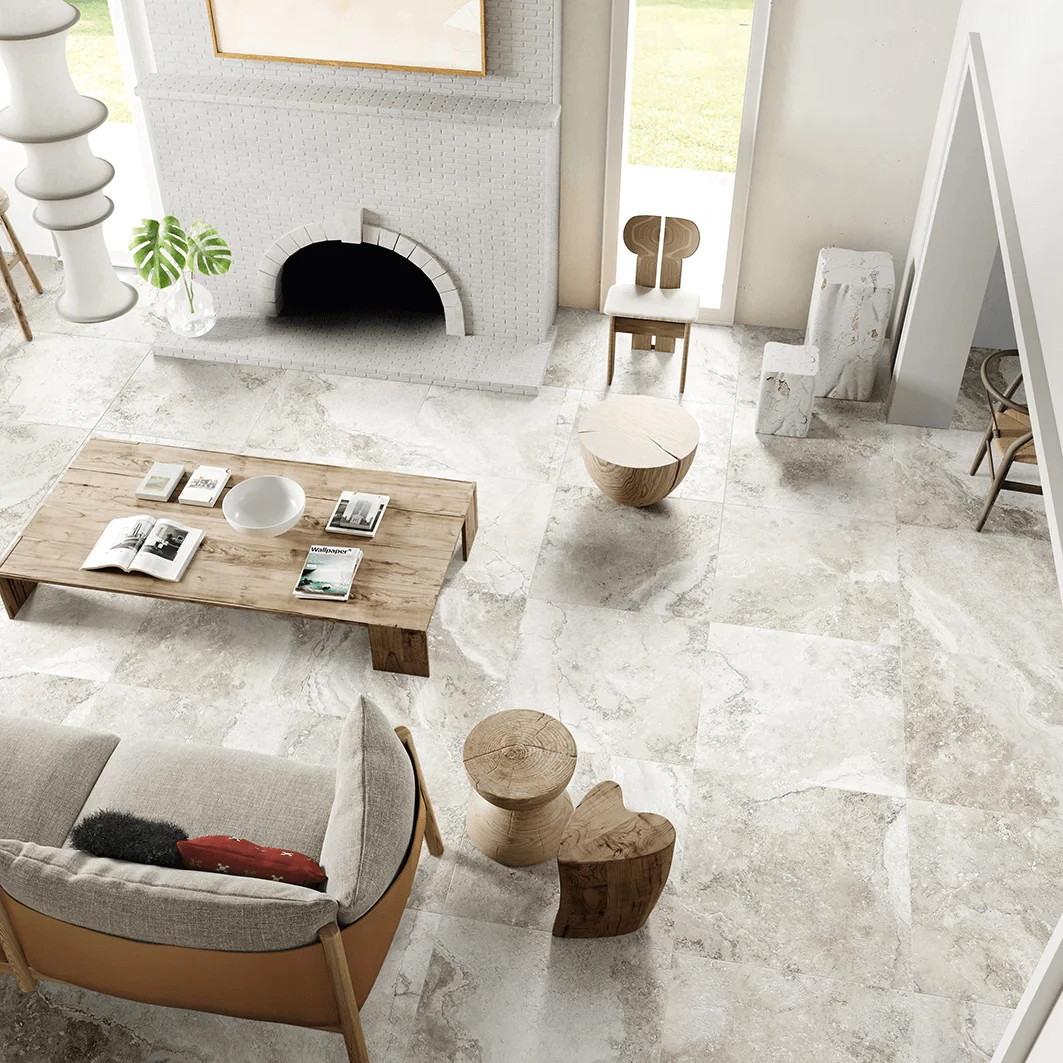 Earthstone Travertine Oro Porcelain Tile - Image 2