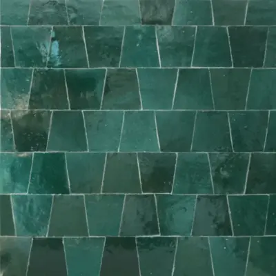 Clay Cirque Emerald Zellige Tile