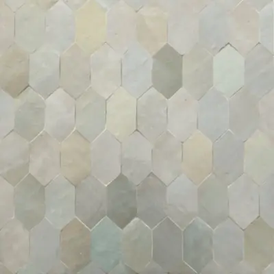 Clay Long-Hex Sage Zellige Tile
