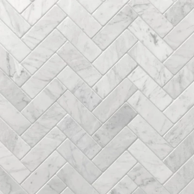 Herringbone Carrara Natural Stone Mosaic