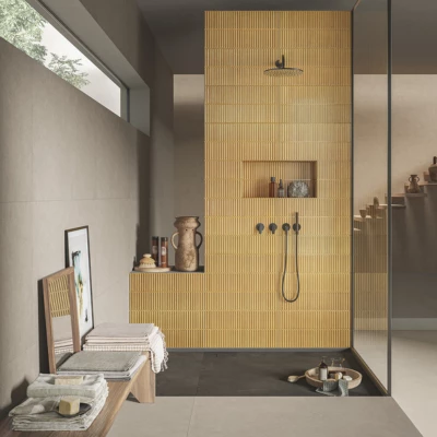 Italia Series Mustard Stripes Wall Tile - Image 3