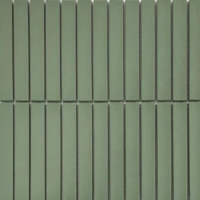 Japanese Unglazed Green Finger Mosaic