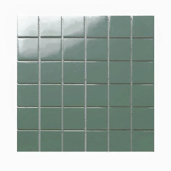 Zen Square Green Matt Mosaic