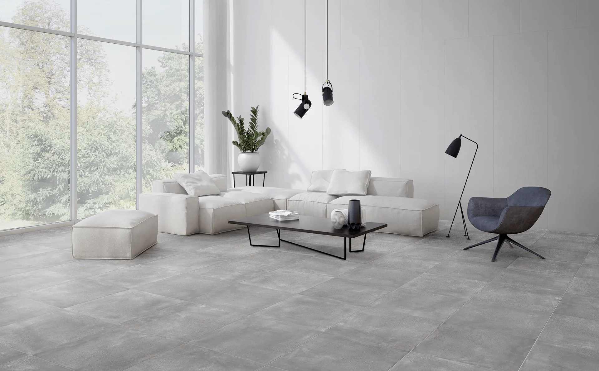 Cemento Grey Italian Porcelain Tile - Image 2