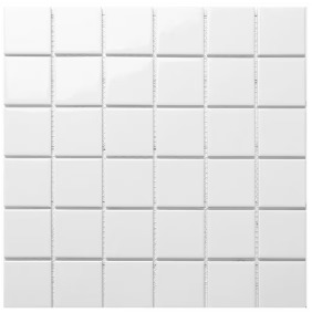 Zen Square White Matt Mosaic
