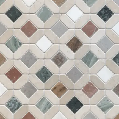 Tunis XL Crema Serena & Multicolour Mosaic