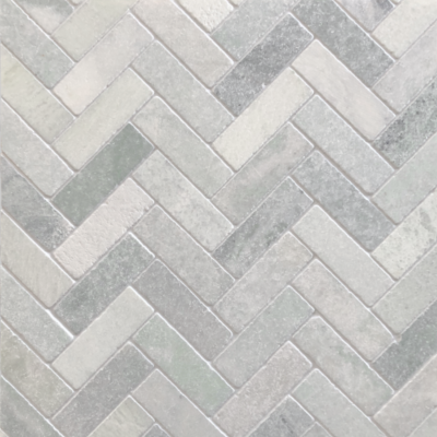 Herringbone Verdi Cristallo Natural Stone Mosaic