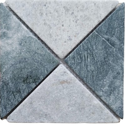 Elementa Triangles Seabrook Tumbled Marble Mosaic