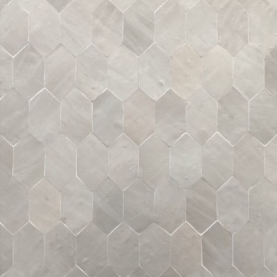 Clay Long-Hex Bianca Casa Zellige Tile