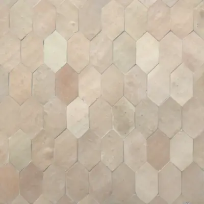 Clay Long-Hex Natural Cotto Zellige Tile
