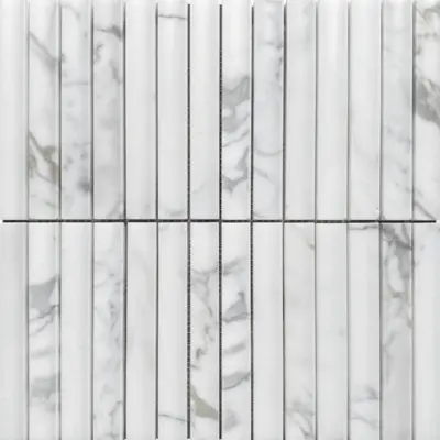 Mini Concave Calacatta Gold Mosaic