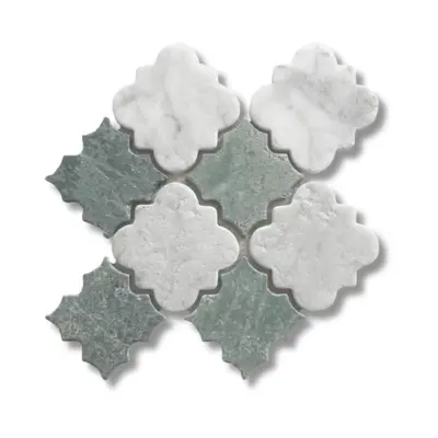 Notre Dame Weathered Taj Green & Carrara Mosaic - Image 2